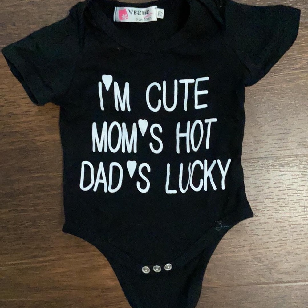 Black graphic onesie